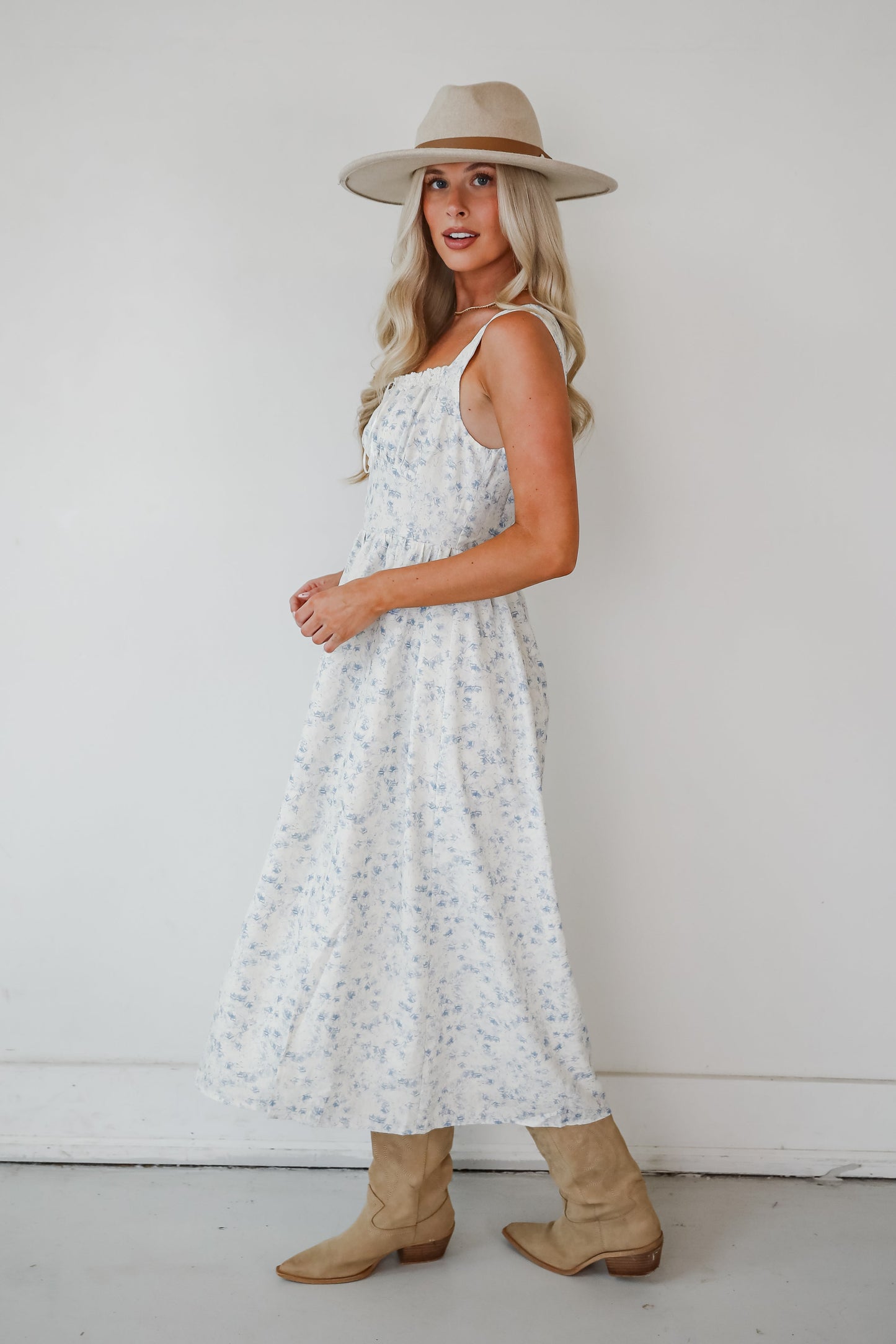 FINAL SALE - Glowing Wonder Ivory Midi Dress