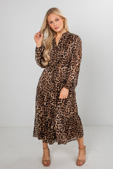 FINAL SALE - Uniquely Confident Leopard Midi Dress