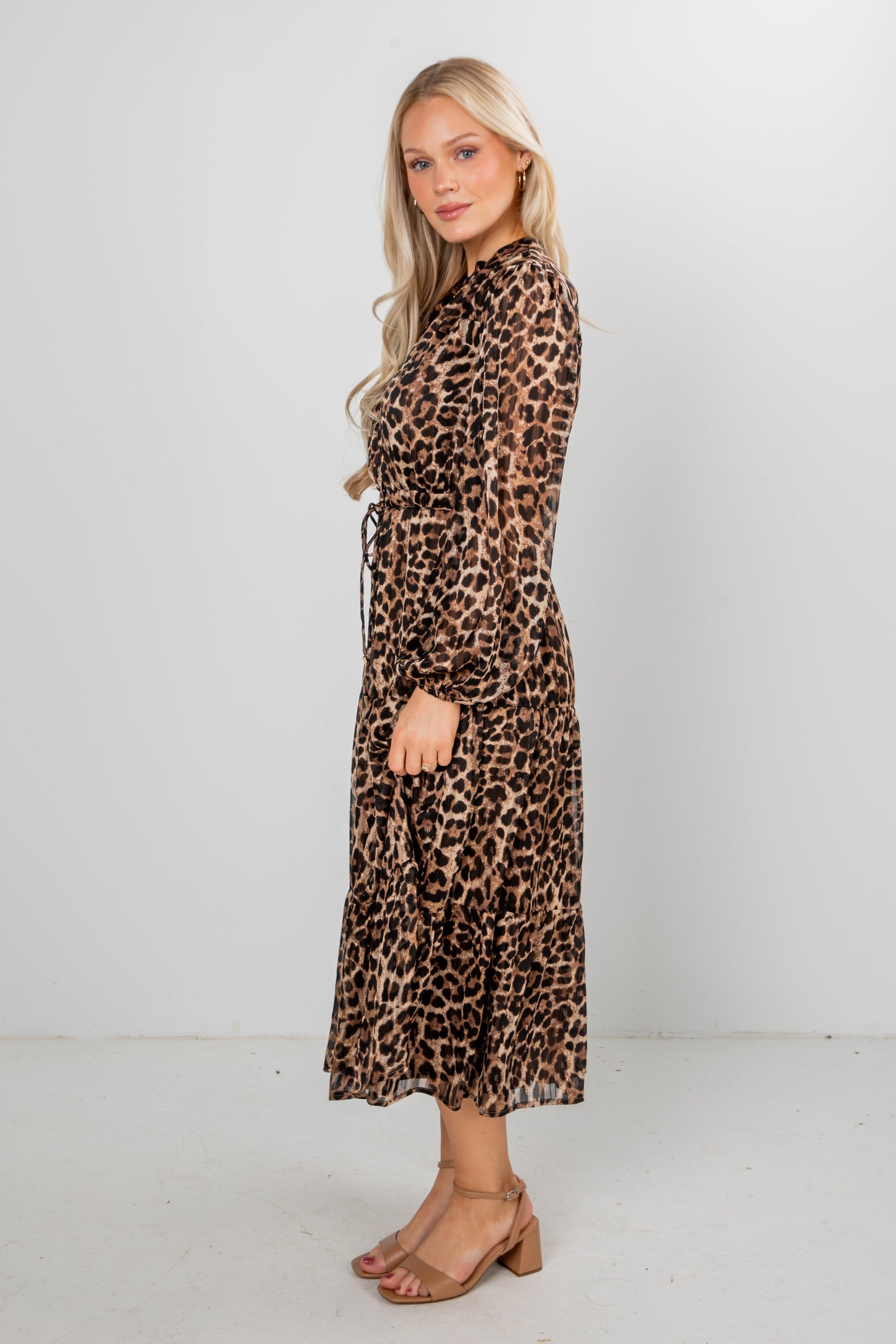FINAL SALE - Uniquely Confident Leopard Midi Dress
