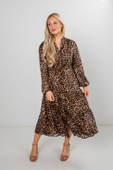 FINAL SALE - Uniquely Confident Leopard Midi Dress