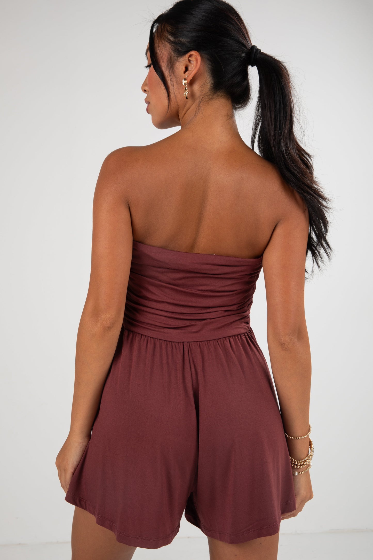 FINAL SALE - Now And Then Strapless Romper - DU DEAL