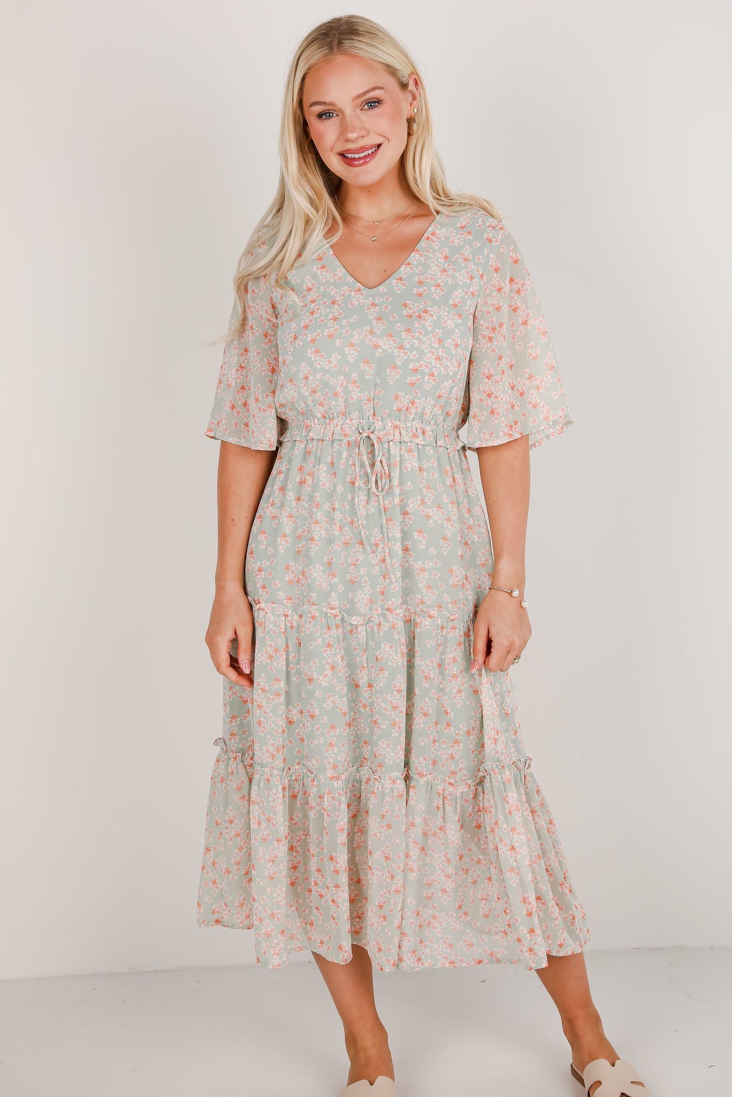 FINAL SALE - All The Best Tiered Midi Dress