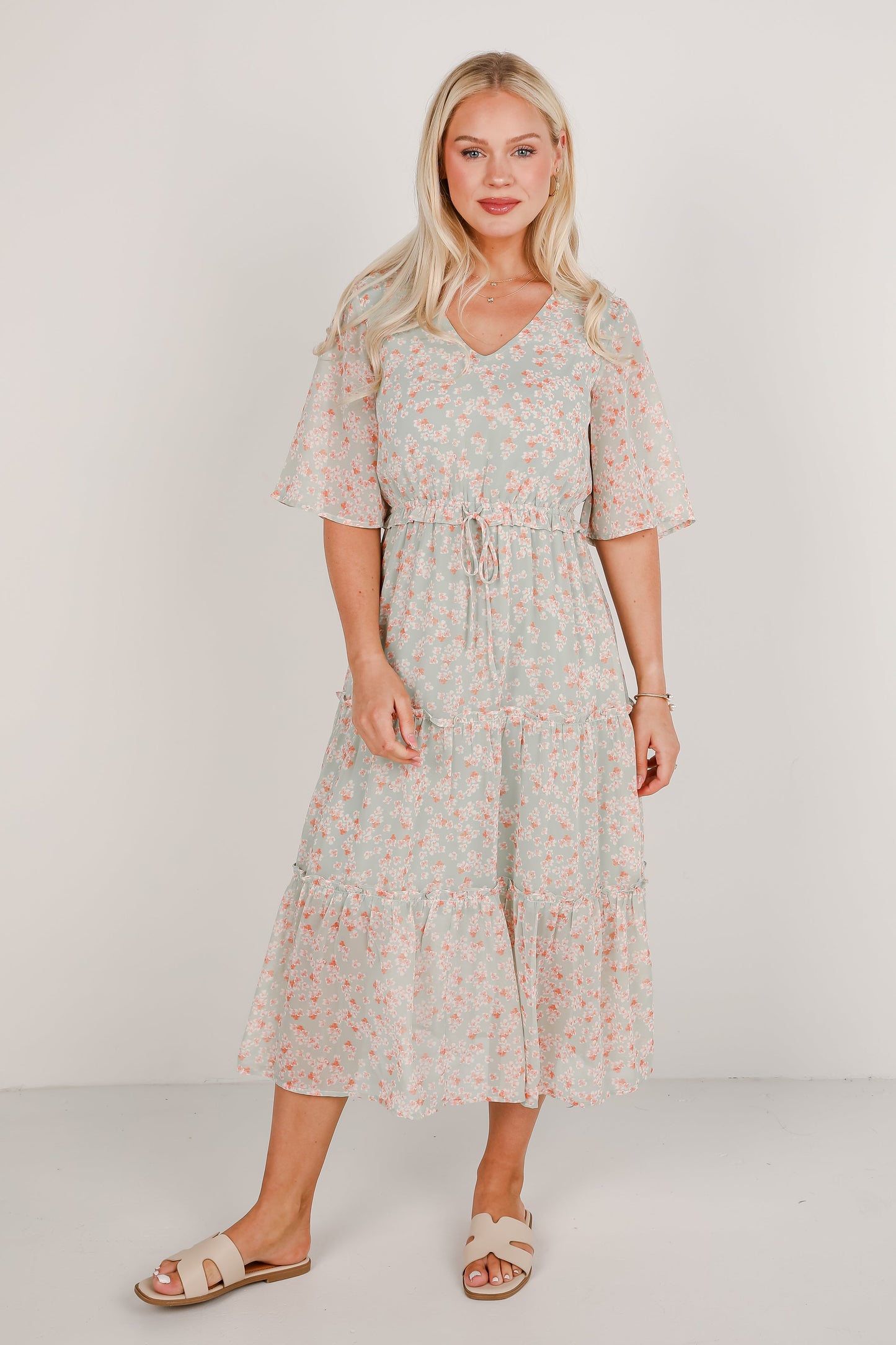 FINAL SALE - All The Best Tiered Midi Dress