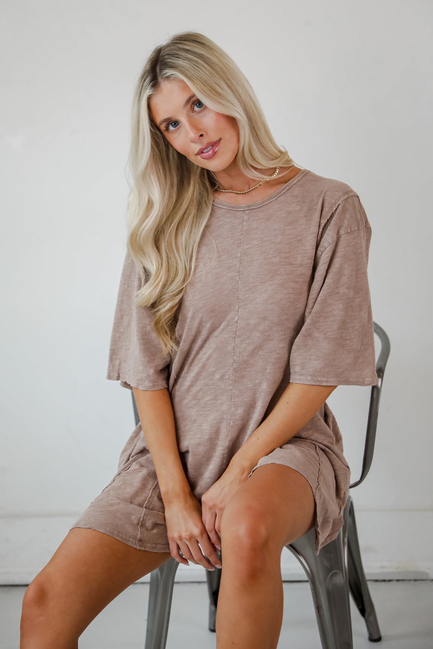 FINAL SALE - Over And Over T-Shirt Romper