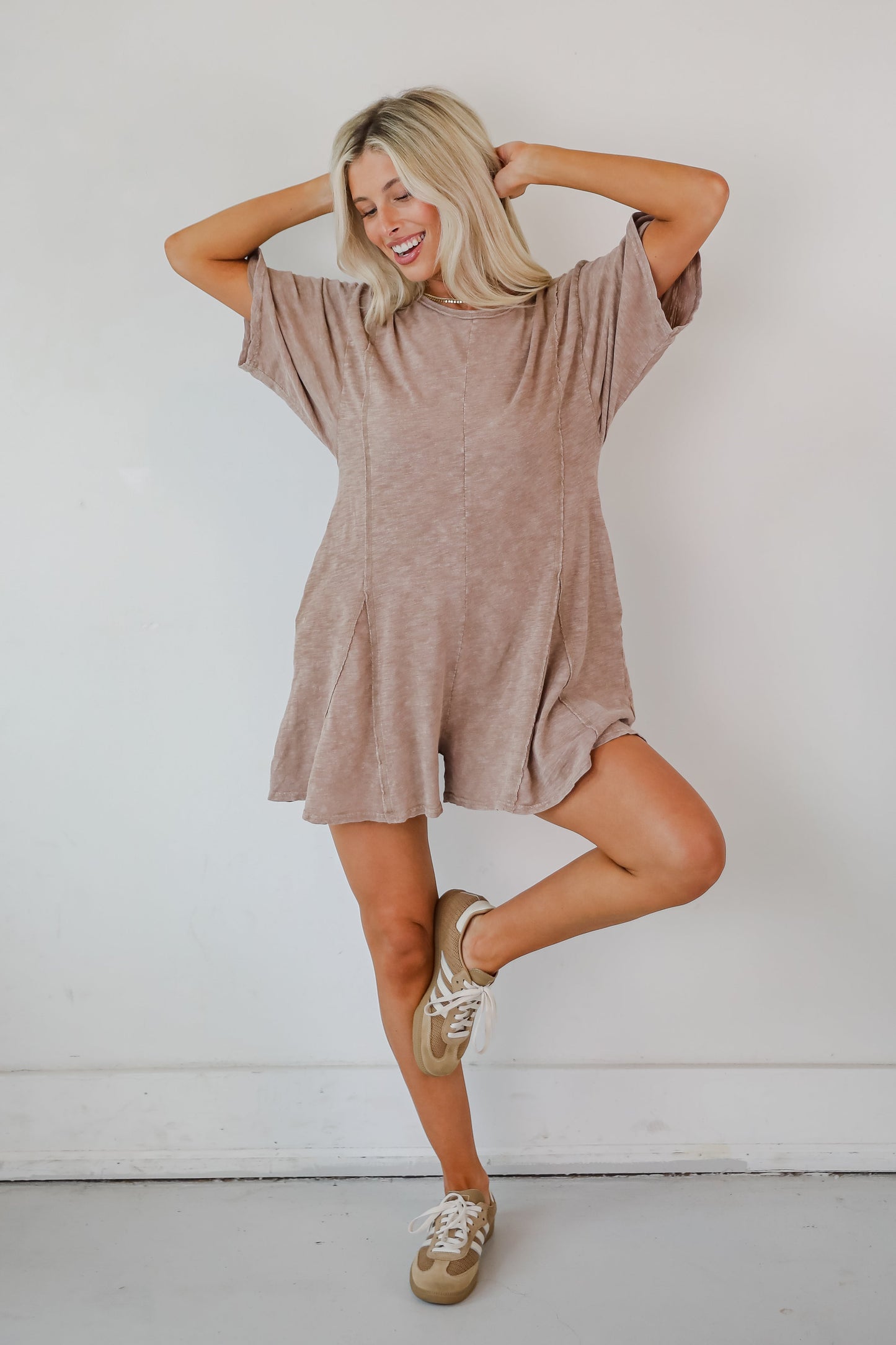FINAL SALE - Over And Over T-Shirt Romper