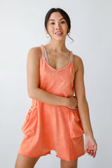 FINAL SALE - Relaxed Perfection Acid Washed Romper