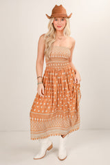 FINAL SALE - Saltwater Essential Strapless Smocked Midi Dress