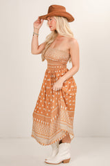 FINAL SALE - Saltwater Essential Strapless Smocked Midi Dress