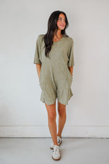 FINAL SALE - Over And Over T-Shirt Romper