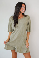 FINAL SALE - Over And Over T-Shirt Romper