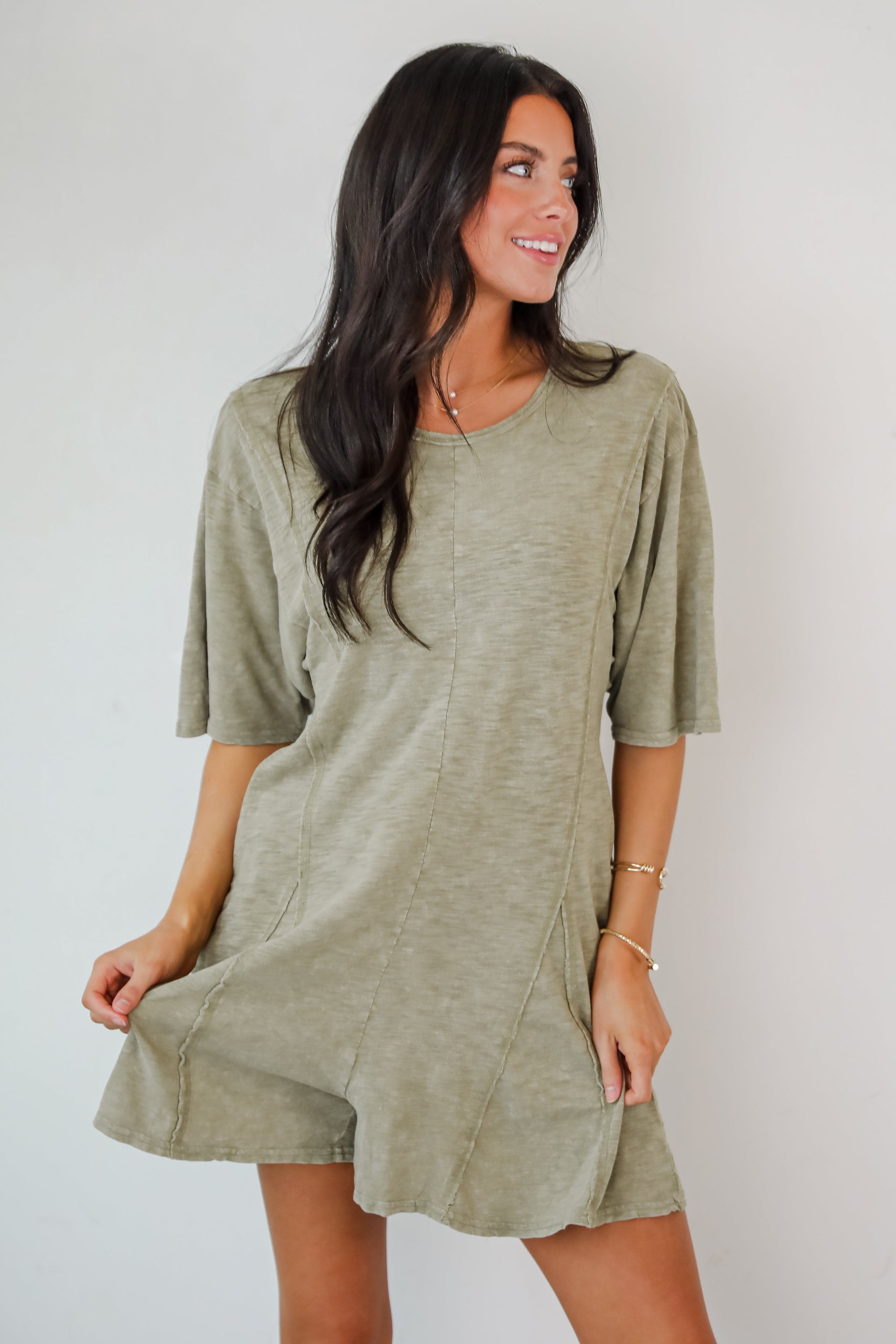 FINAL SALE - Over And Over T-Shirt Romper