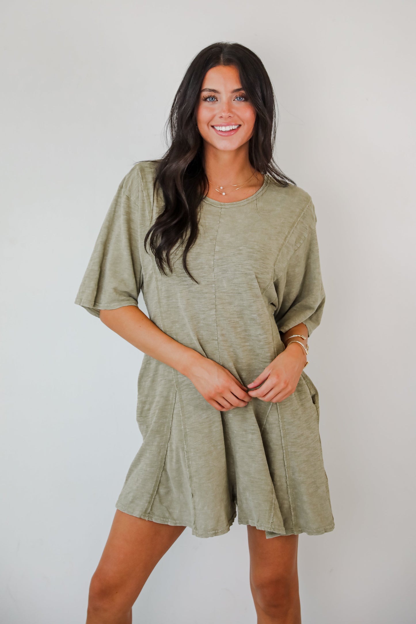 FINAL SALE - Over And Over T-Shirt Romper